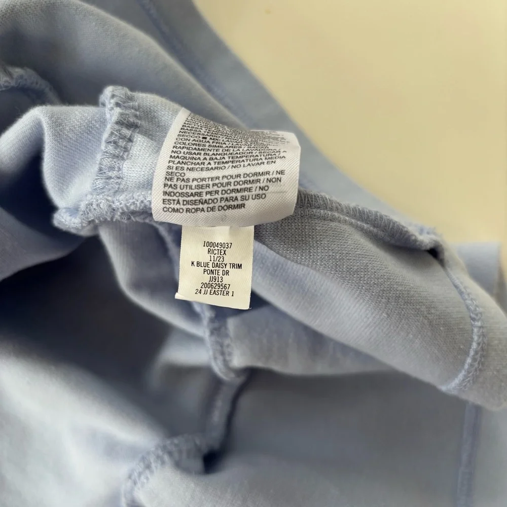 Janie and Jack Little Girls Light Blue Unicorn Blue Ruffle Ponte Dress Size 5